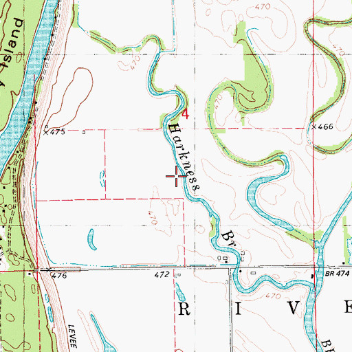 Topographic Map of Harkness Branch, IL