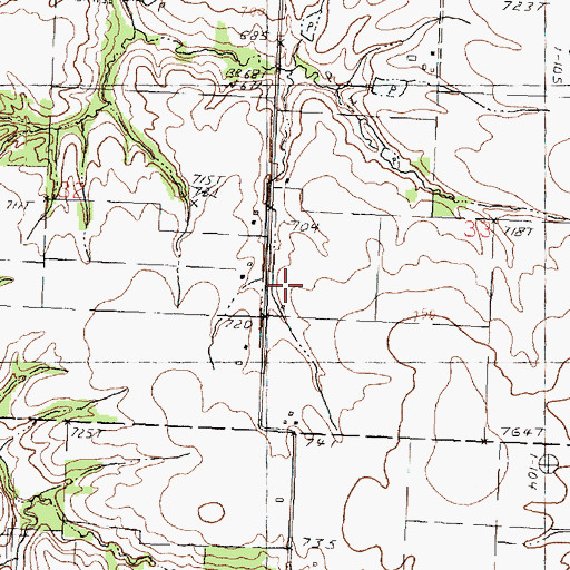 Topographic Map of Harkness Grove School (historical), IL