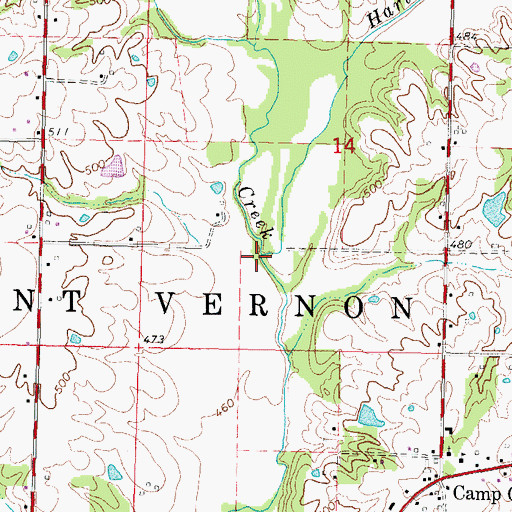 Topographic Map of Harlow Creek, IL