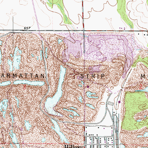 Topographic Map of Harmattan Strip Mine, IL