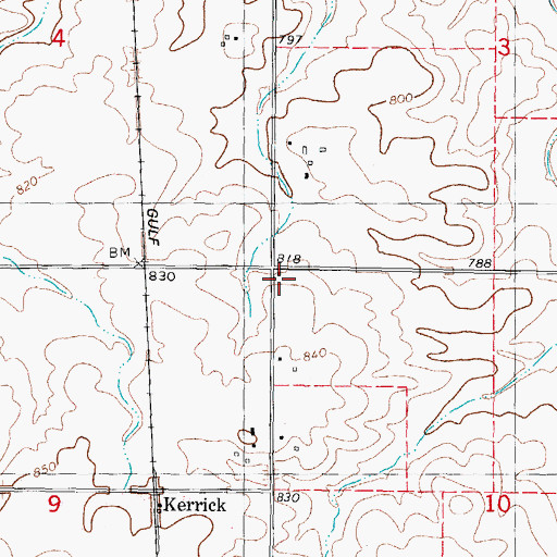 Topographic Map of Harmony School (historical), IL