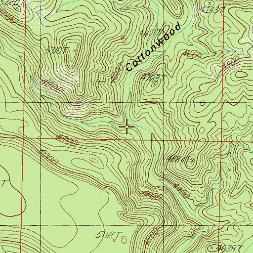 Topographic Map of Cottonwood Wash, AZ