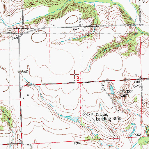 Topographic Map of Harper School (historical), IL