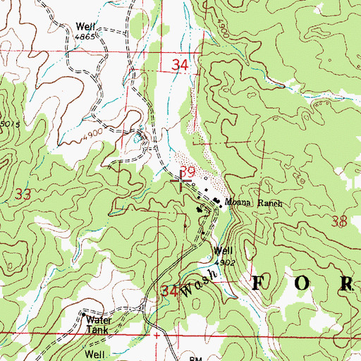 Topographic Map of Tract 39, AZ