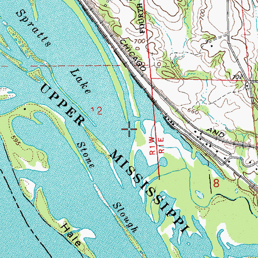 Topographic Map of Harris Slough, IL