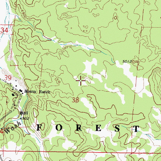 Topographic Map of Tract 38, AZ
