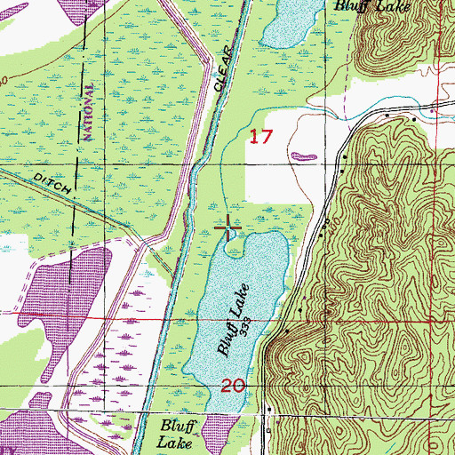 Topographic Map of Harrison Creek, IL