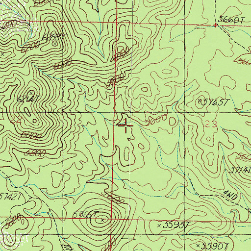 Topographic Map of Santa Maria Mountains, AZ