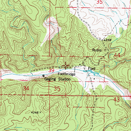 Topographic Map of Tract Thirty Nine, AZ