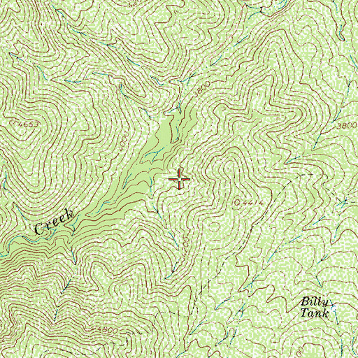 Topographic Map of Cedar Bench Wilderness, AZ