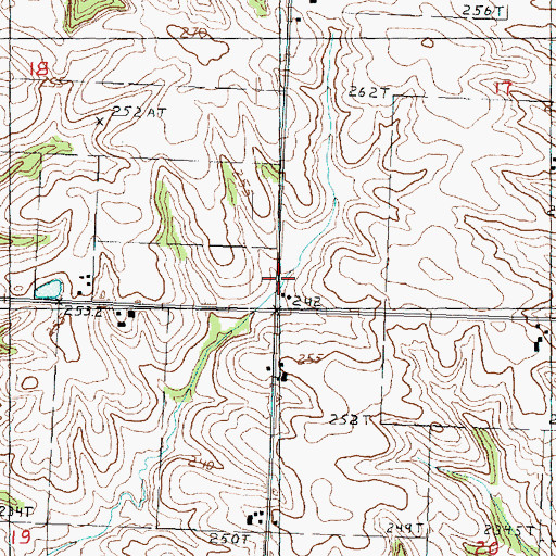 Topographic Map of Hartman School (historical), IL