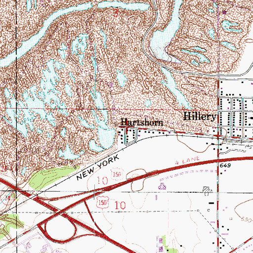 Topographic Map of Hartshorn, IL