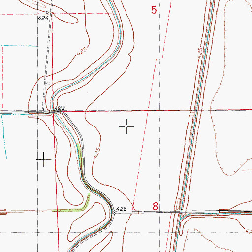 Topographic Map of Hartwell Ranch, IL