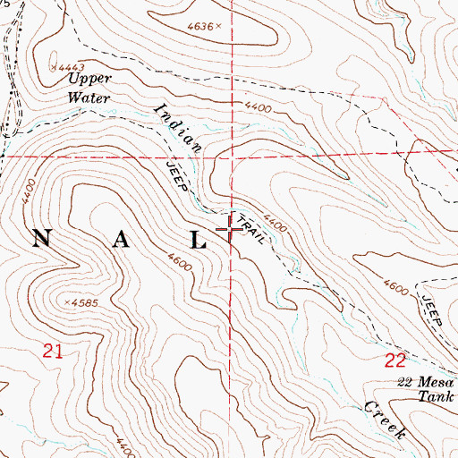Topographic Map of Mesa Corral, AZ