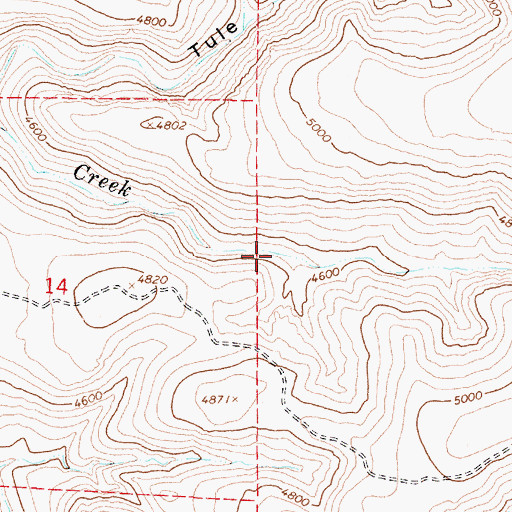 Topographic Map of Tule Creek Seep Number One, AZ
