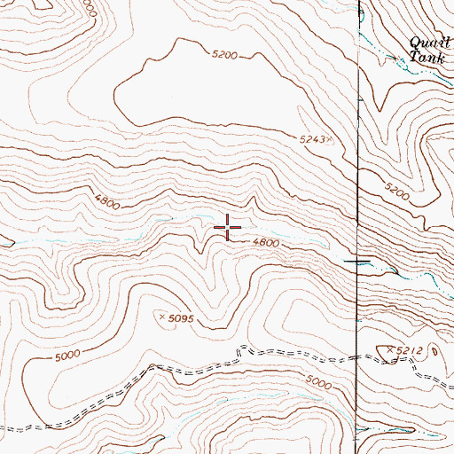 Topographic Map of Dry Creek Water, AZ