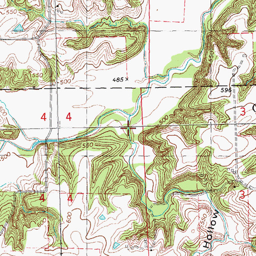 Topographic Map of Hatch Hollow, IL