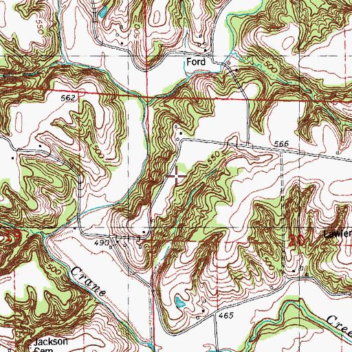 Topographic Map of Hatfield School (historical), IL