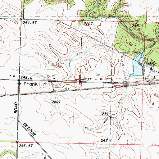 Topographic Map of Hausen School (historical), IL