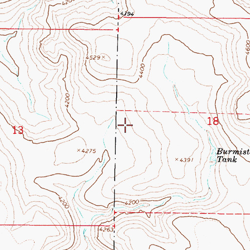 Topographic Map of Boundary Corral, AZ