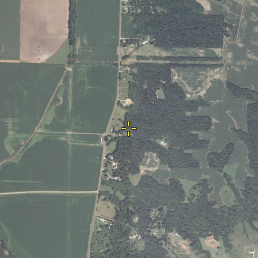 Aerial/Satellite Image of Hawley Cemetery, IL