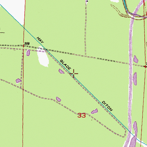 Topographic Map of Hay Glade Ditch, IL