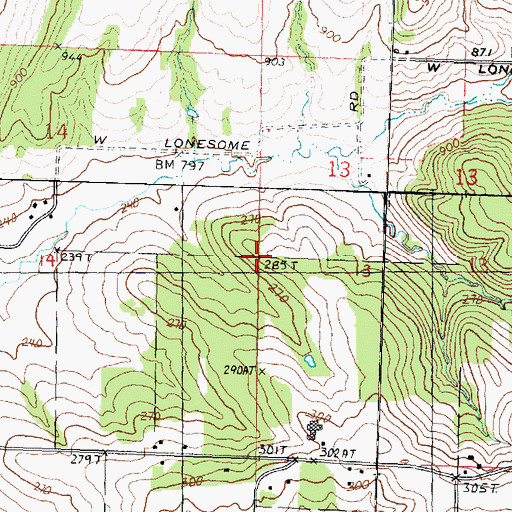 Topographic Map of Hayes School (historical), IL