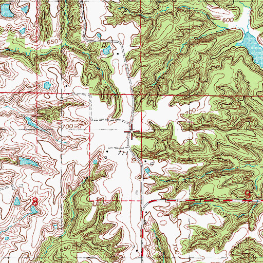 Topographic Map of Haynes School (historical), IL