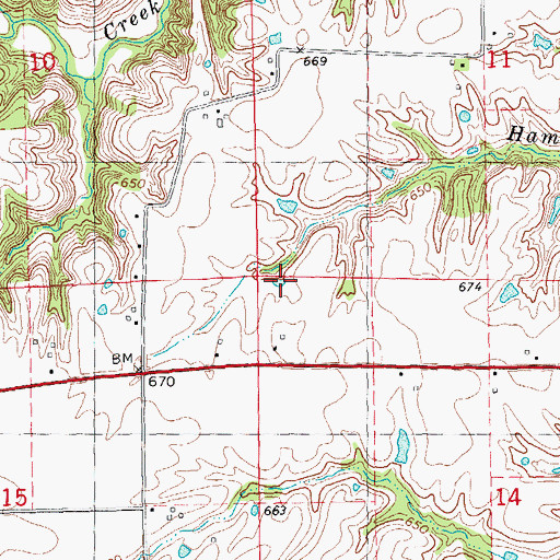 Topographic Map of Hazel Bell School (historical), IL