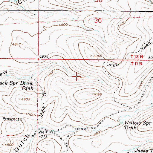 Topographic Map of Rock Spring, AZ