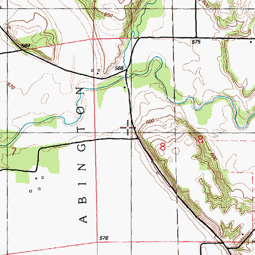Topographic Map of Hazel Dell School, IL