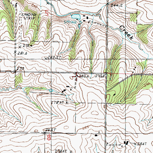 Topographic Map of Hazel Green School (historical), IL