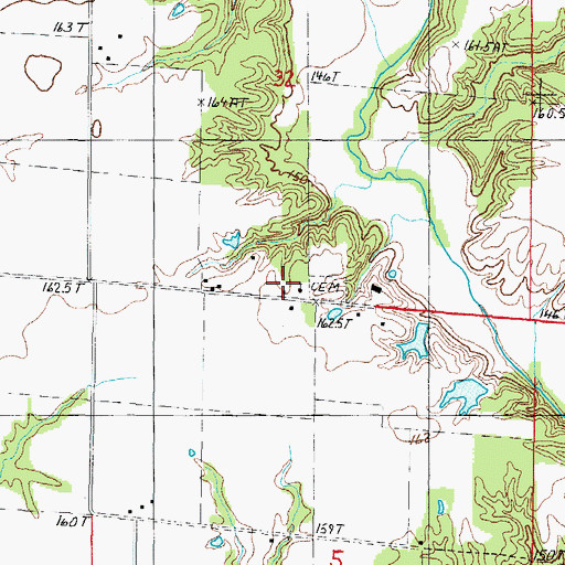 Topographic Map of Headyville Church, IL