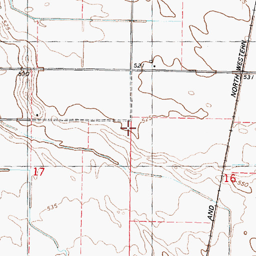 Topographic Map of Hedge Row School (historical), IL