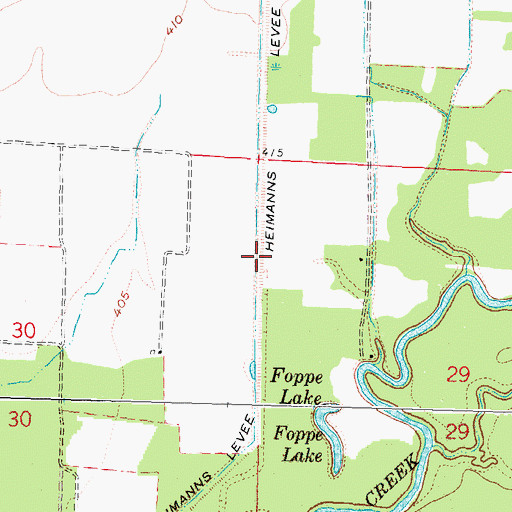 Topographic Map of Heimanns Levee, IL