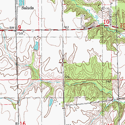 Topographic Map of Heller School (historical), IL