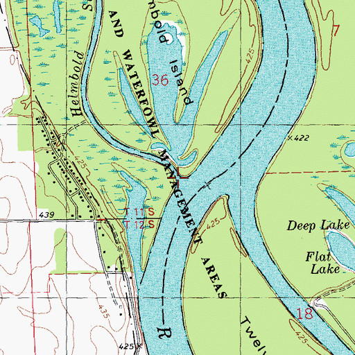 Topographic Map of Helmbold Slough, IL