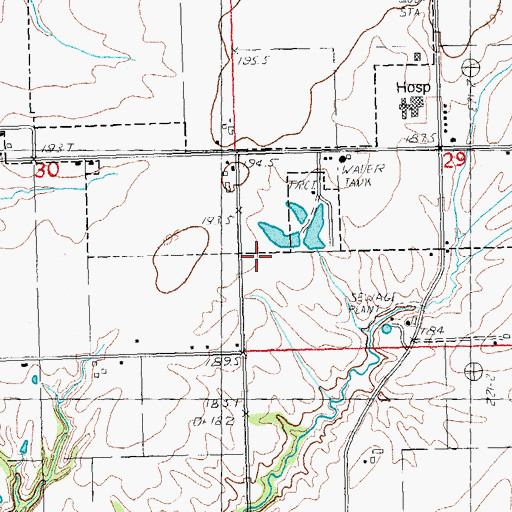 Topographic Map of Henderson School (historical), IL