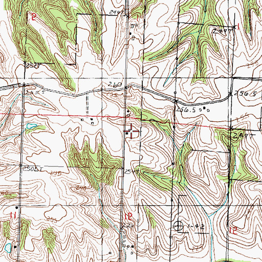 Topographic Map of Henning School (historical), IL