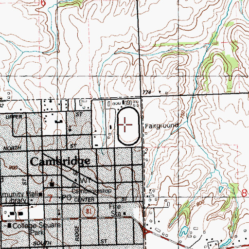 Topographic Map of Henry County Fairgrounds, IL