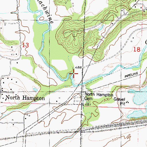 Topographic Map of Henry Creek, IL