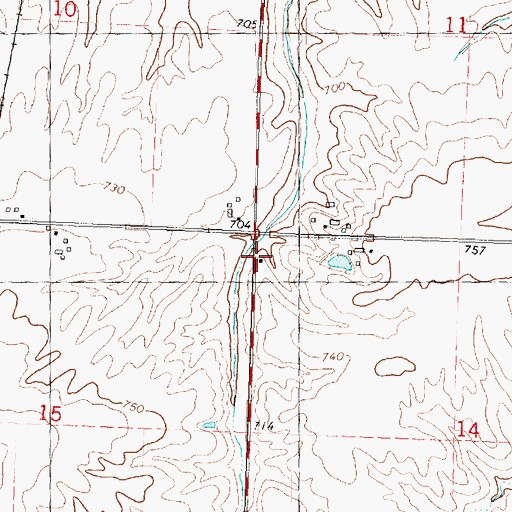 Topographic Map of Henry School (historical), IL