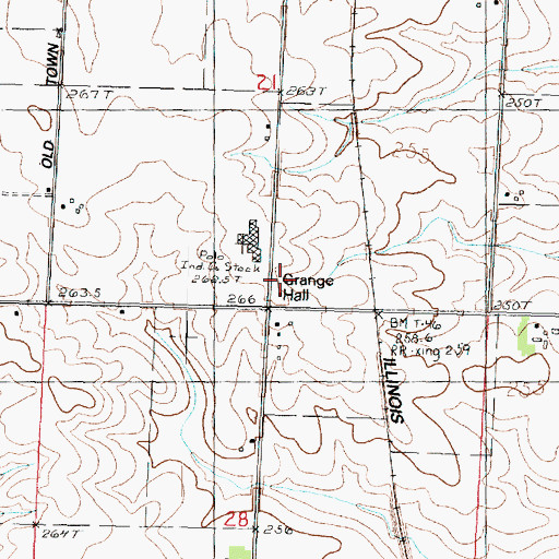 Topographic Map of Henry School (historical), IL