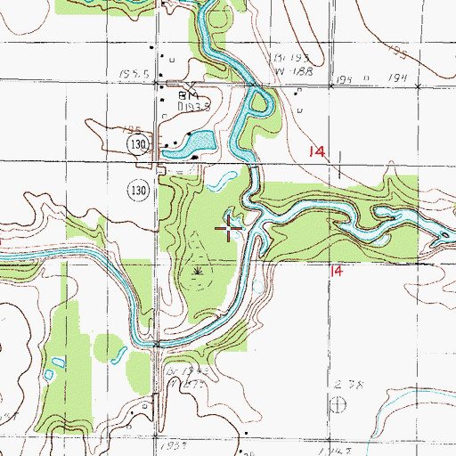 Topographic Map of Henson Pond, IL