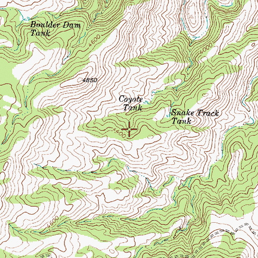 Topographic Map of West Side Trick Tank, AZ