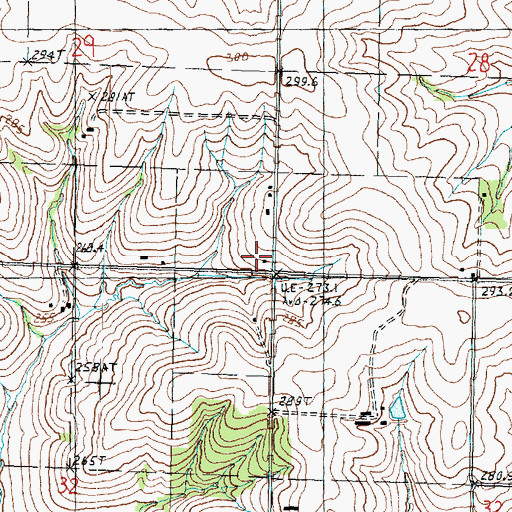 Topographic Map of Hershey School (historical), IL