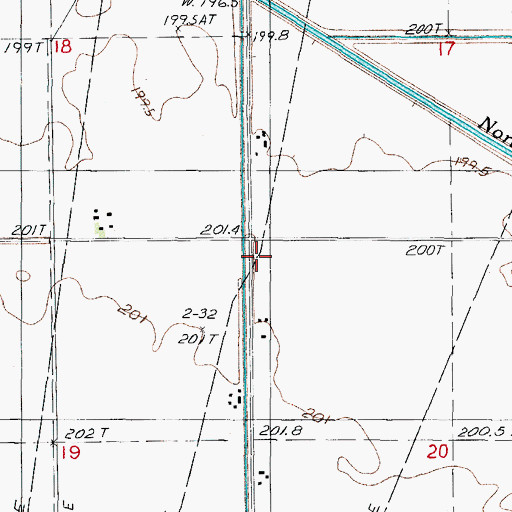 Topographic Map of Hevener School (historical), IL