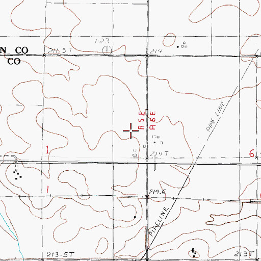 Topographic Map of Hickory Creek, IL