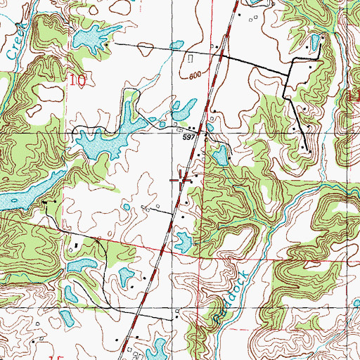 Topographic Map of Hickory Grove School (historical), IL