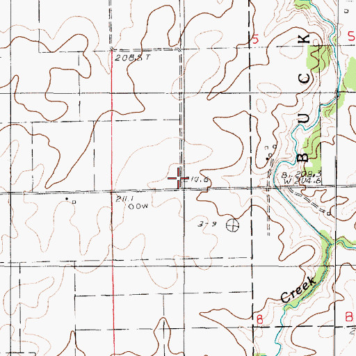 Topographic Map of Hickory Grove School (historical), IL